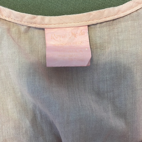 ROYAL MODA. Peach 🍑 color Embroidered, lace, buttons, Womens DRESS  size XL - Picture 16 of 16